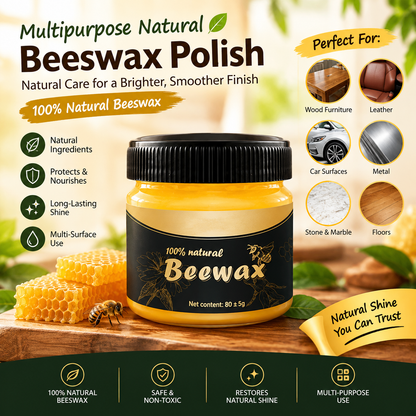 Natural Beeswax Polish – Multipurpose Wood, Leather & Surface Wax