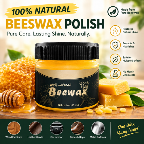 Natural Beeswax Polish – Multipurpose Wood, Leather & Surface Wax