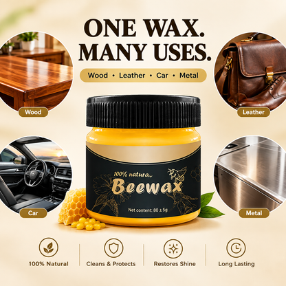 Natural Beeswax Polish – Multipurpose Wood, Leather & Surface Wax