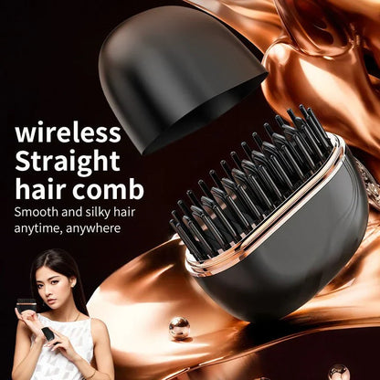 Mini Hair Straightening Comb Wireless